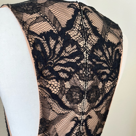 Tadashi Shoji Black, Lace, Fringe Cocktail Dress - Picture 2 of 7